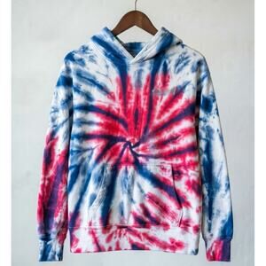 SLEEP OVER BY ESTHER COTTON TYE DYE LADIES HOODIE SIZE XS
